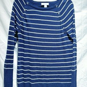 Motherhood Maternity Blue Striped Sweater